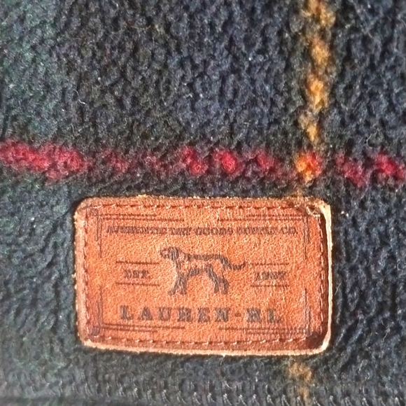 Vintage Ralph Lauren VEST HOODED CLASSIC Tartn Green Plaid  UNISEX  Size Small P - Picture 3 of 11